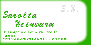 sarolta weinwurm business card
